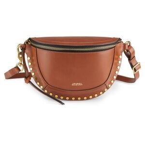 ISABEL MARANT Skano Studded Leather Belt Bag. NWT. Brown.Beautiful. Dust bag Inc